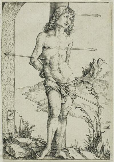 Der heilige Sebastian an die Säule gebunden von Albrecht Dürer