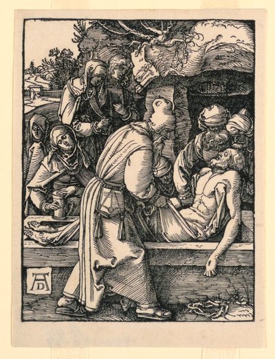 Die Grablegung, aus der Serie Die Kleine Passion von Albrecht Dürer