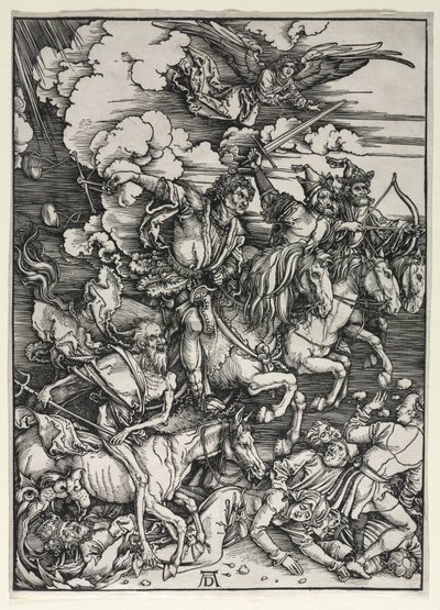 Die vier Reiter, aus der Apokalypse von Albrecht Dürer