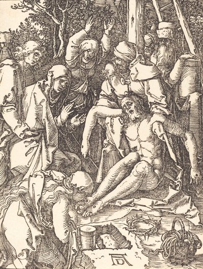 Die Beweinung, wahrscheinlich ca. 1509-1510 von Albrecht Dürer