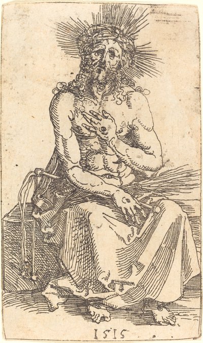Der Mann der Schmerzen, sitzend von Albrecht Dürer