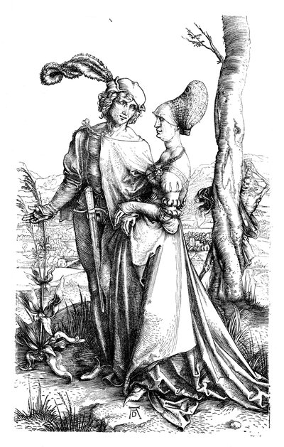 Die Promenade, ca. 1498, 1906 von Albrecht Dürer