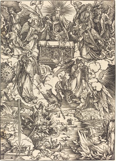 Die sieben Engel mit den Trompeten von Albrecht Dürer
