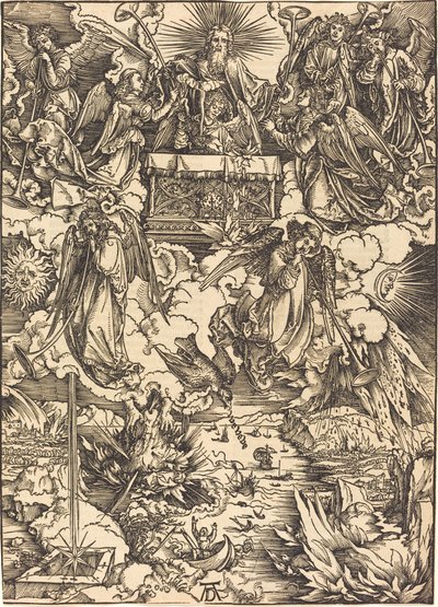 Die sieben Engel mit den Trompeten von Albrecht Dürer