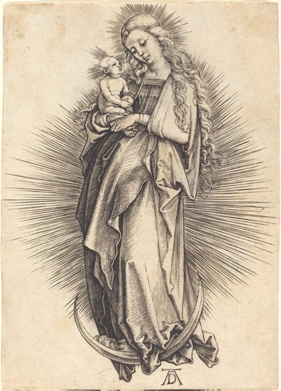Die Jungfrau auf der Mondsichel von Albrecht Dürer