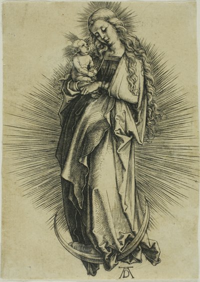 Die Jungfrau auf der Mondsichel von Albrecht Dürer