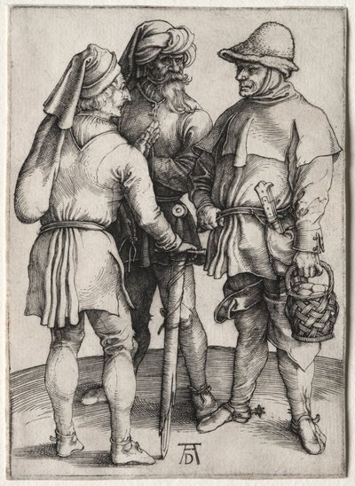 Drei Bauern im Gespräch von Albrecht Dürer