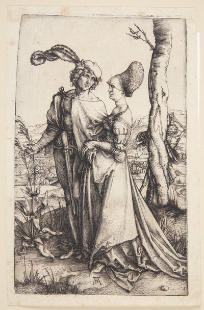 Junges Paar von Tod bedroht von Albrecht Dürer