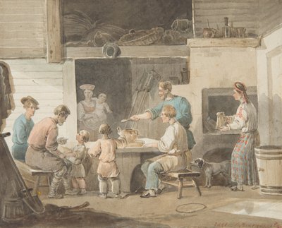 Mittagessen von Aleksei Gavrilovich Venetsianov