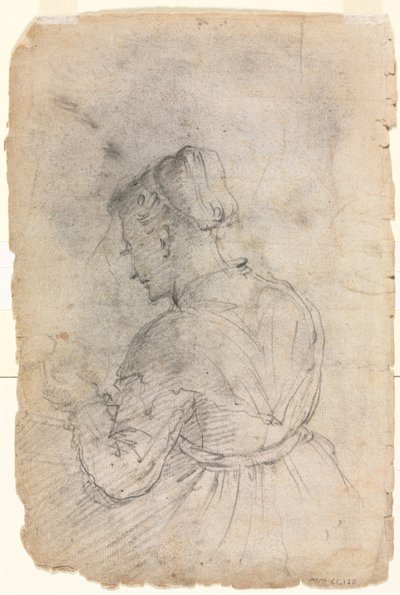 Eine Küchenmagd (verso) von Alessandro Casolani