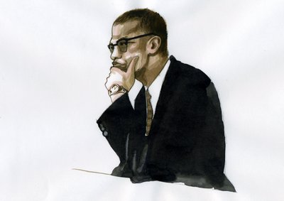Malcolm X (1925-1965) Afroamerikanischer Aktivist von Alessandro Lonati
