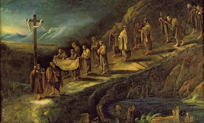 Die Prozession des Heiligen Grabtuchs von Alessandro Magnasco