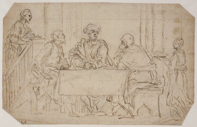 Das Abendmahl in Emmaus von Alessandro Moretto