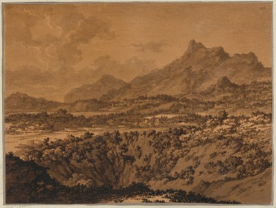 Berglandschaft mit einer Mulde von Alexander Cozens