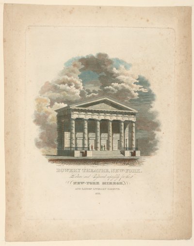 Bowery Theater, New York, NY von Alexander Jackson Davis