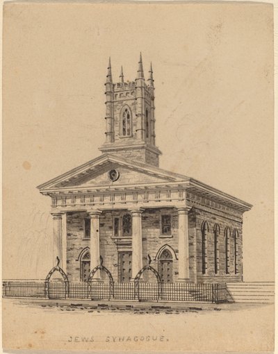 Jüdische Synagoge, N.Y. von Alexander Jackson Davis