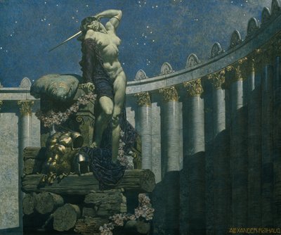 Dido auf dem Scheiterhaufen von Alexander Rothaug