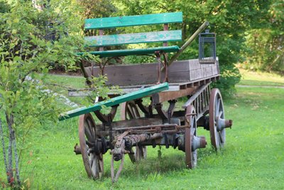 Alte Kutsche im Park von Alexandra Joseph