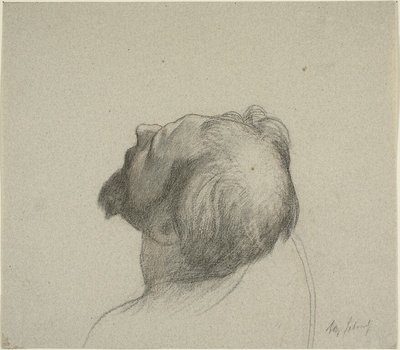 Studie eines aufwärts gerichteten Männerkopfes von Alexandre Cabanel