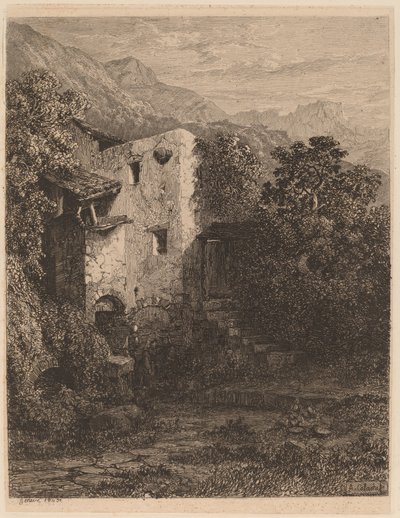 Verfallenes Haus von Alexandre Calame