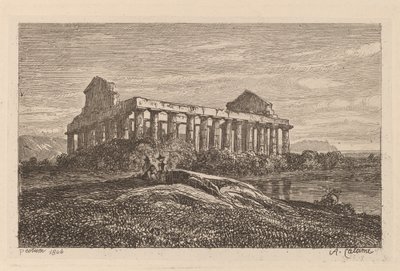 Ruinen von Paestum von Alexandre Calame