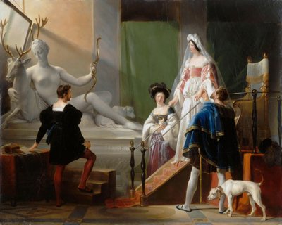 Diane de Poitiers besucht Jean Goujon von Alexandre Evariste Fragonard