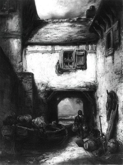 Hof, ca. 1855 von Alexandre Gabriel Decamps