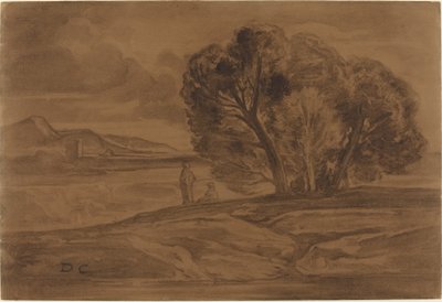 Orientalische Landschaft von Alexandre Gabriel Decamps