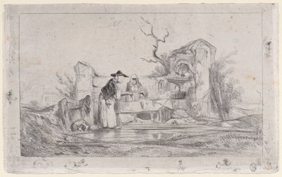 Die Wäscherinnen, 1833-38 von Alexandre Gabriel Decamps