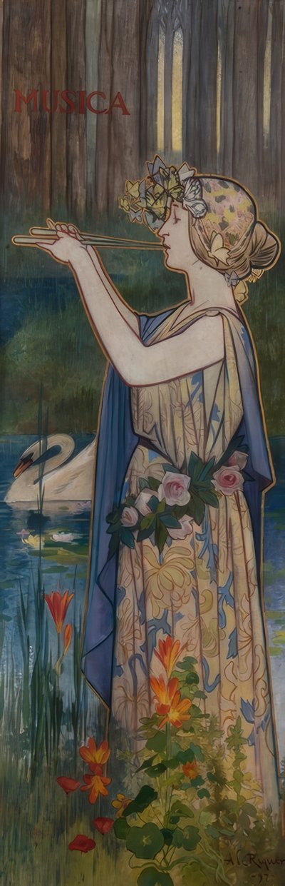 Allegorie der Musik von Alexandre de Riquer
