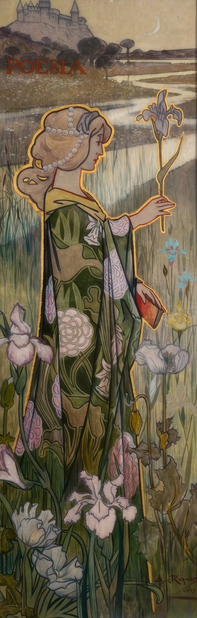 Allegorie der Poesie von Alexandre de Riquer