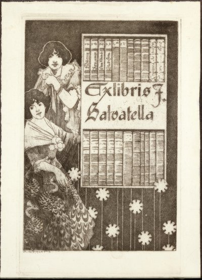 Ex-Libris F. Salvatella von Alexandre de Riquer