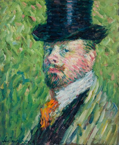 Selbstporträt mit Zylinder, 1904 von Alexei Javlensky von