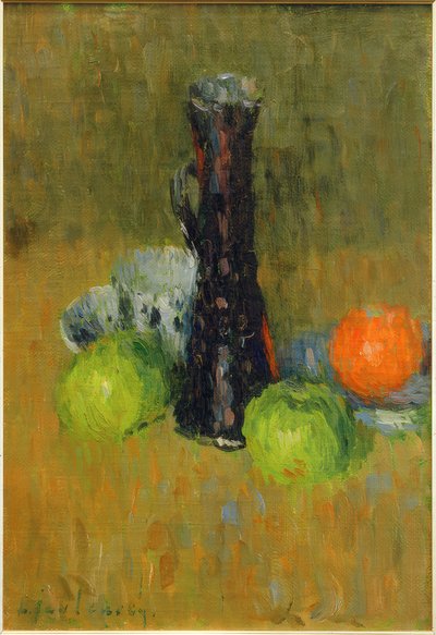 Blaue Kanne mit grünen Äpfeln von Alexej von Jawlensky