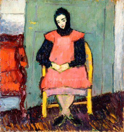 Mädchen im gelben Stuhl, 1906-07 von Alexej von Jawlensky