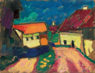 Landschaftsstudie, Dorfstraße, ca. 1908 von Alexej von Jawlensky