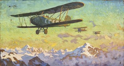 Überflug der Kaukasusberge von Alfons Konstantinovich Zhaba