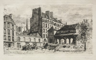 Kalbmarkt im Abriss von Alfred Alexandre Delauney