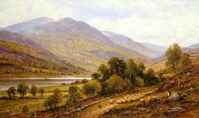 Snowdonia (möglicher Lake Gwynant) von Alfred Augustus Glendening