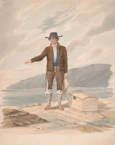 Mann am Meeresufer stehend - Hierro von Alfred Diston
