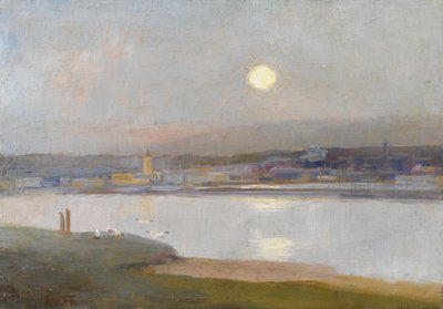 Mondaufgang über Hayle, von Lelant, ca. 1892 von Alfred East