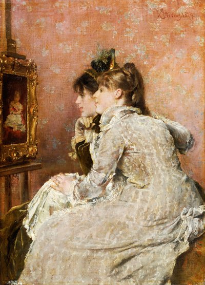 Das Porträt bewundern, 1879 von Alfred Emile Stevens