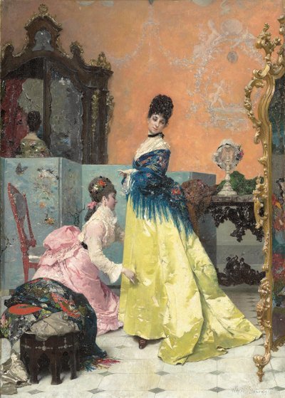 Die Anprobe von Alfred Emile Stevens