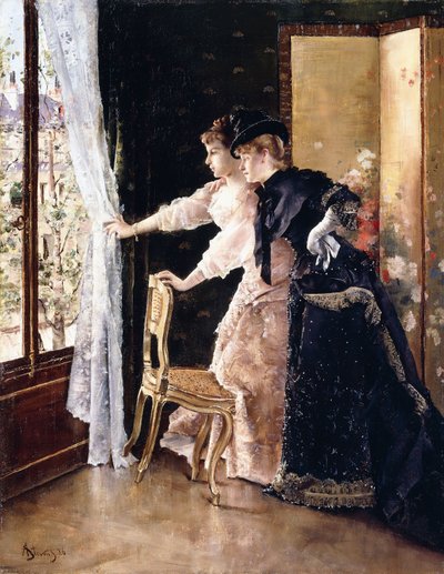 Beobachtet den Verlobten, 1886 von Alfred Emile Stevens
