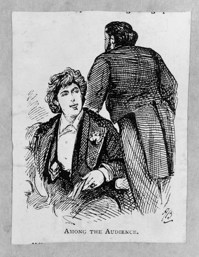 Oscar Wilde (1854-1900) im Publikum von Alfred Gish Bryan
