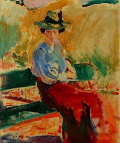 Figur auf Bank von Alfred Henry Maurer