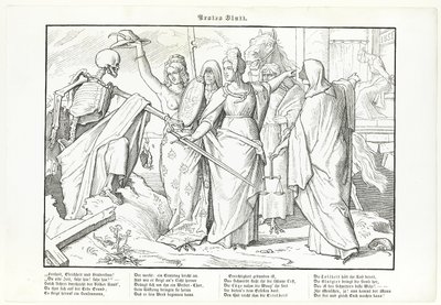 Auch ein Totentanz, Platte I von Alfred Rethel