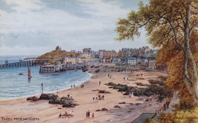 Tenby, von den Hängen (Farblithografie) von Alfred Robert Quinton