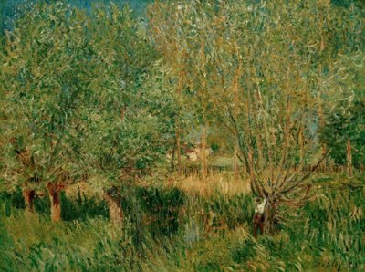 Weiden am Ufer der Orvanne von Alfred Sisley