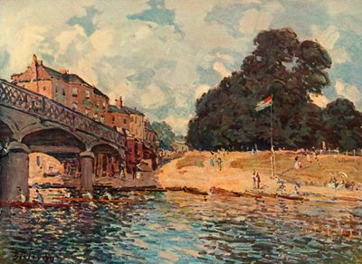 Brücke am Hampton Court von Alfred Sisley